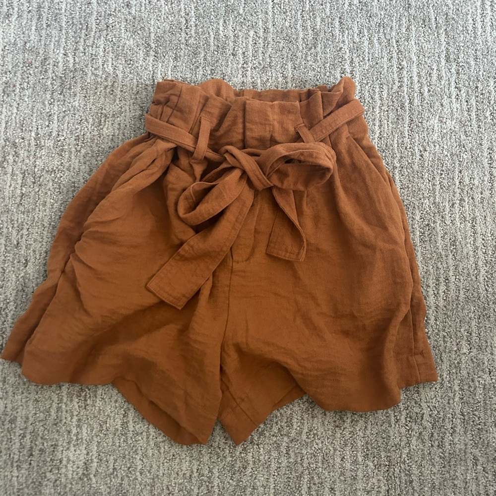 A New Day paper bag shorts - burnt orange/mahogany - Size XS